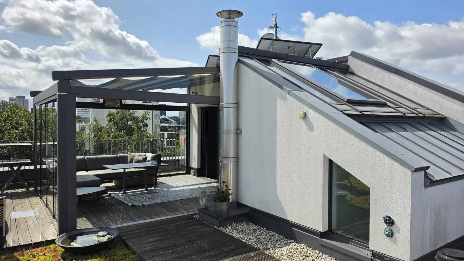 Die Villa an der Alster: Dachterrasse